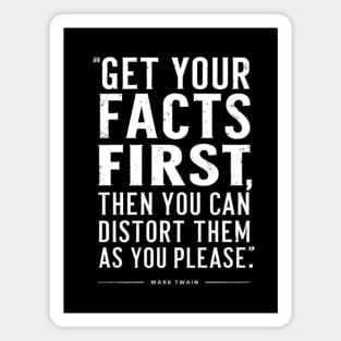 Mark Twain Quote About Facts Magnet